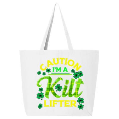 St Patrick's Day Caution I'm A Kilt Lifter 25L Jumbo Tote