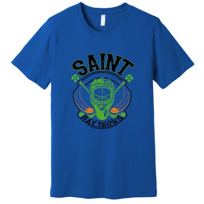 St Patricks Day Saint Hat Tricks Hockey Shamrock Kids Boys  Premium T-Shirt