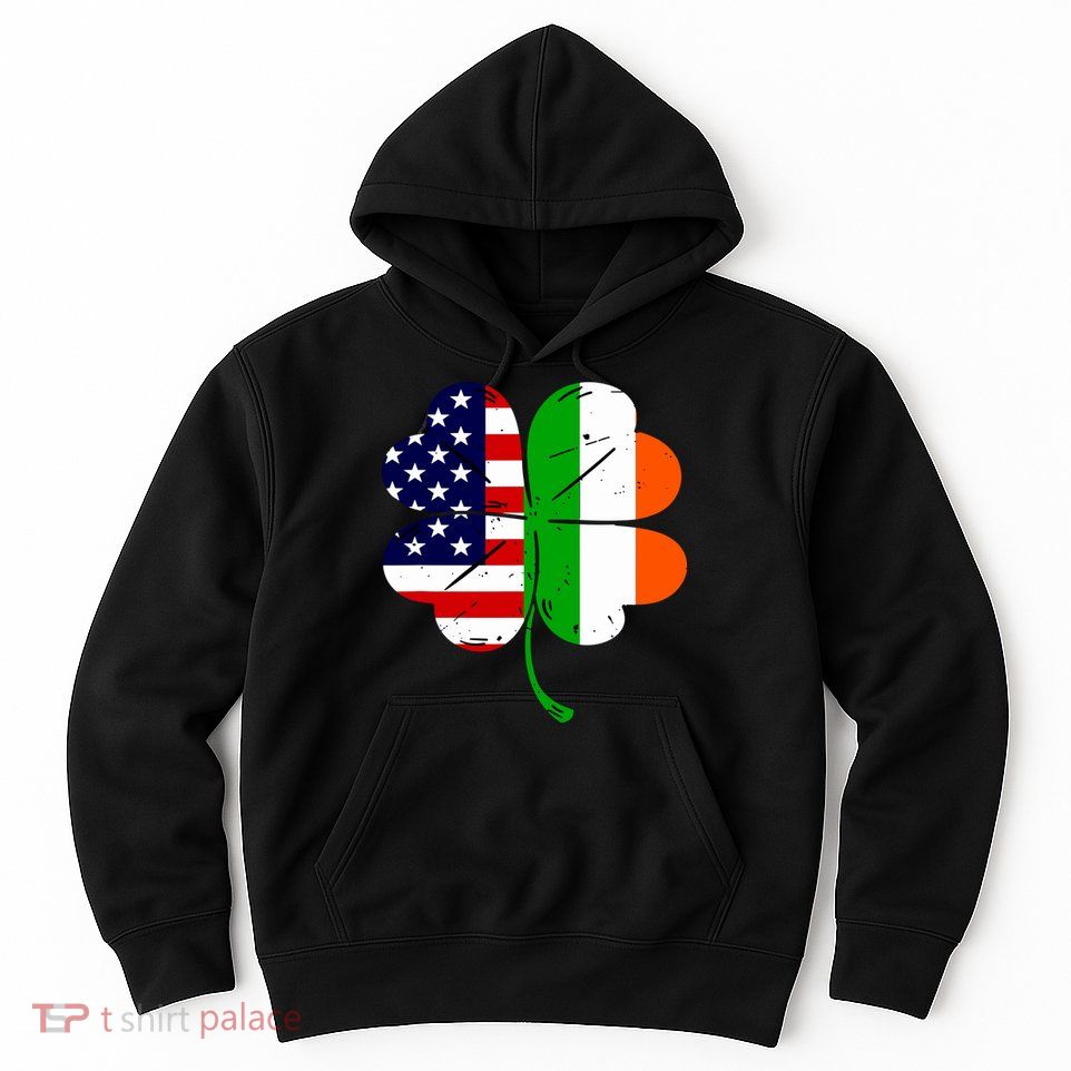 St Patricks Day Irish American Flag Hoodie