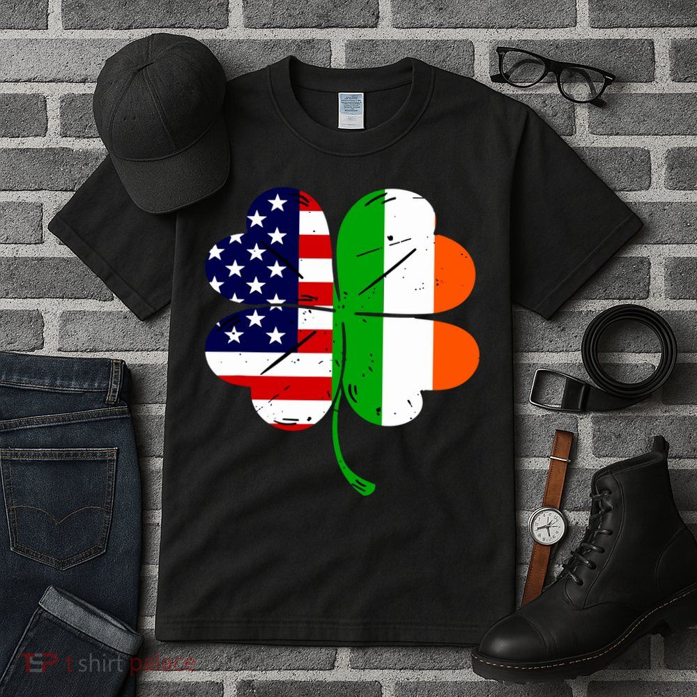 St Patricks Day Irish American Flag Tall T-Shirt