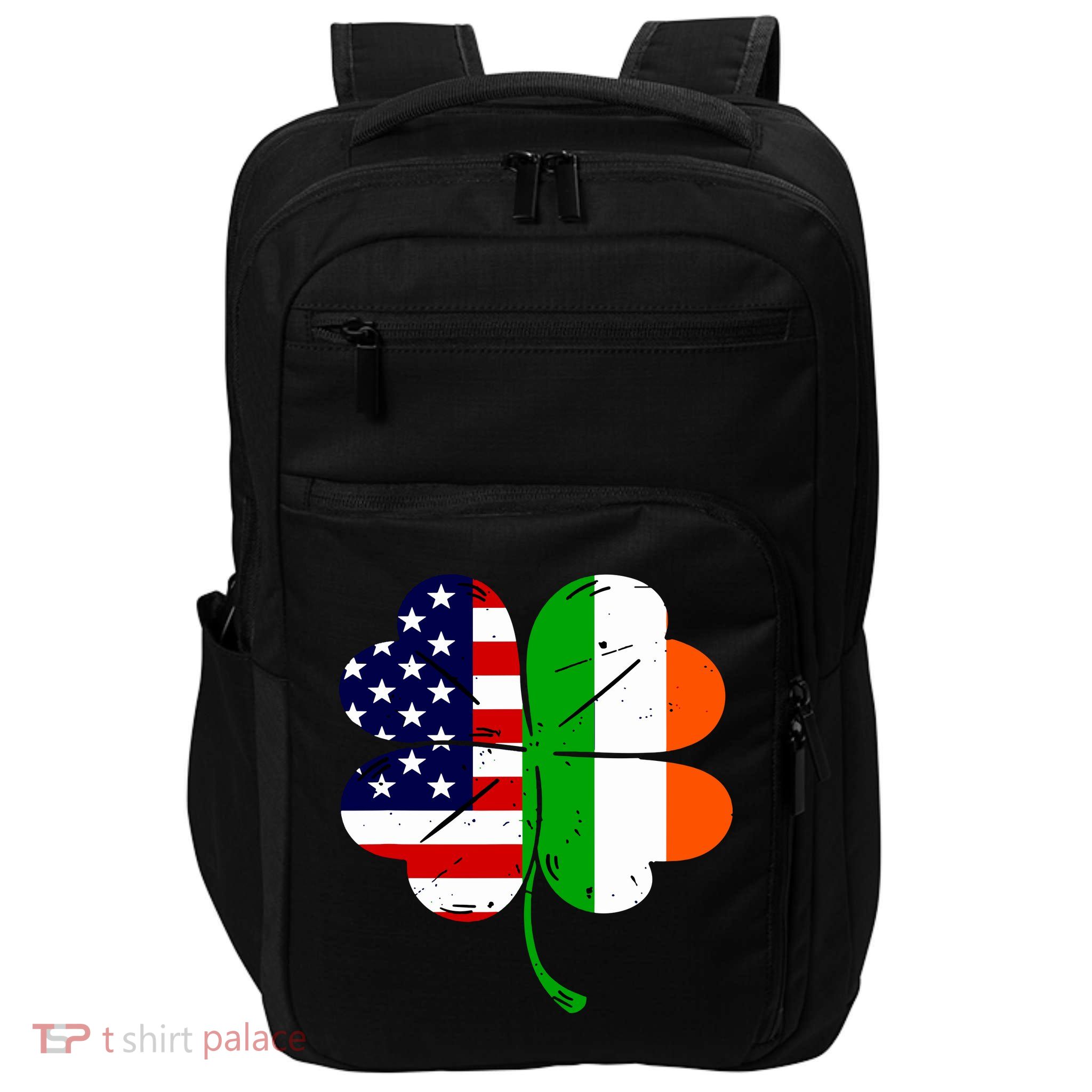 St Patricks Day Irish American Flag Impact Tech Backpack