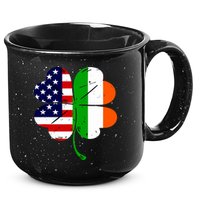 St Patricks Day Irish American Flag 15oz Campfire Ceramic Mug