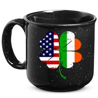 St Patricks Day Irish American Flag 15oz Campfire Ceramic Mug