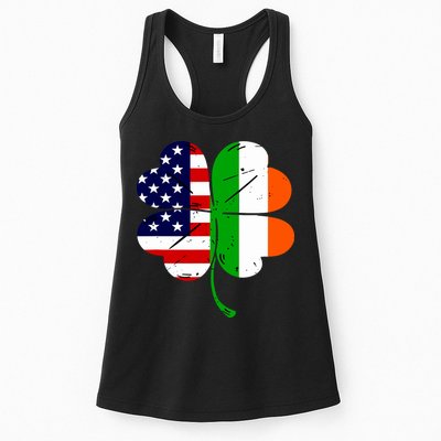 St Patricks Day Irish American Flag Womens Tank Top