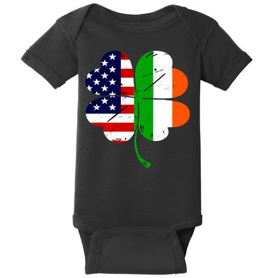 St Patricks Day Irish American Flag Baby Bodysuit