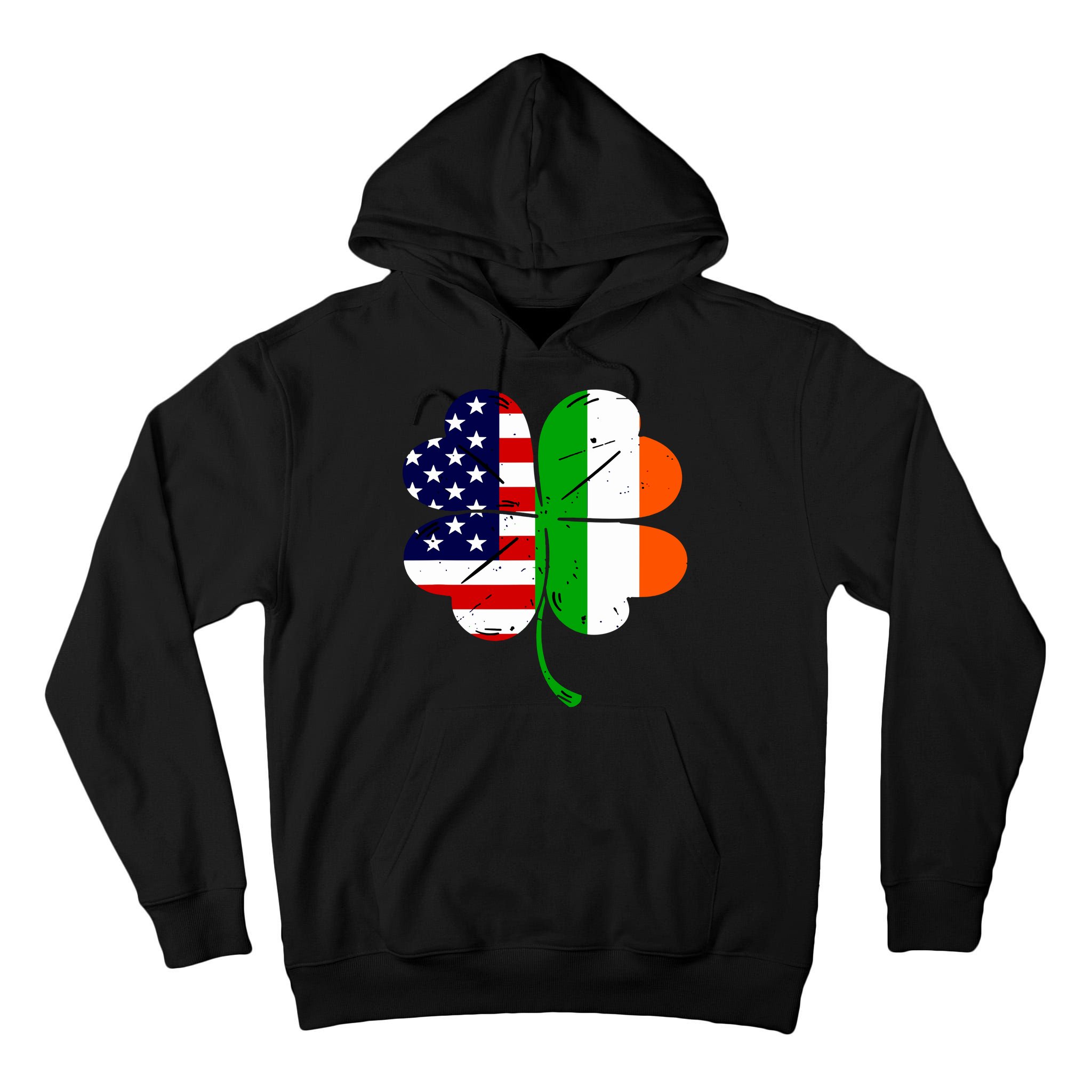 St Patricks Day Irish American Flag Tall Hoodie
