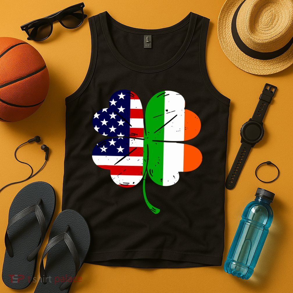 St Patricks Day Irish American Flag Tank Top