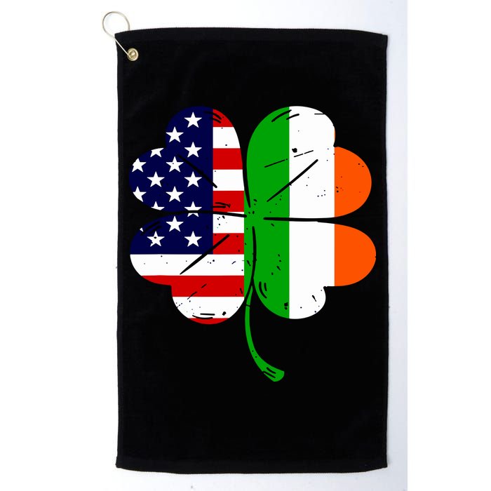 St Patricks Day Irish American Flag Golf Towel