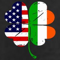 St Patricks Day Irish American Flag Golf Towel
