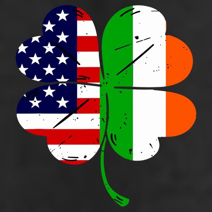 St Patricks Day Irish American Flag Golf Towel