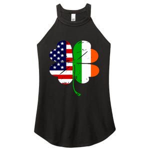 St Patricks Day Irish American Flag Women's Perfect Tri Rocker Tank