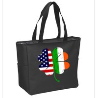 St Patricks Day Irish American Flag Zip Tote Bag
