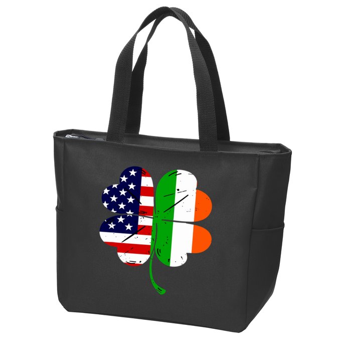 St Patricks Day Irish American Flag Zip Tote Bag