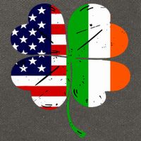 St Patricks Day Irish American Flag Cotton Canvas Backpack
