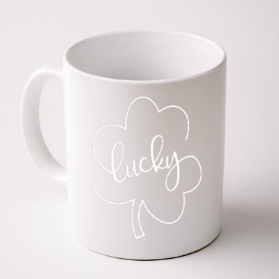 St. Paddys Day Lucky Green Clover Coffee Mug