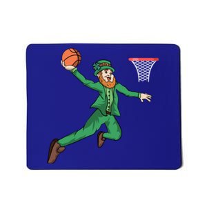 St Patricks Day Basketball Dunk Leprechaun Cute Gift Mousepad