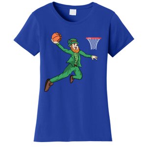 St Patricks Day Basketball Dunk Leprechaun Cute Gift Women's T-Shirt