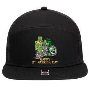 St Patrick Day Motorcycle Bike Biker Rider Plus Size 7 Panel Mesh Trucker Snapback Hat