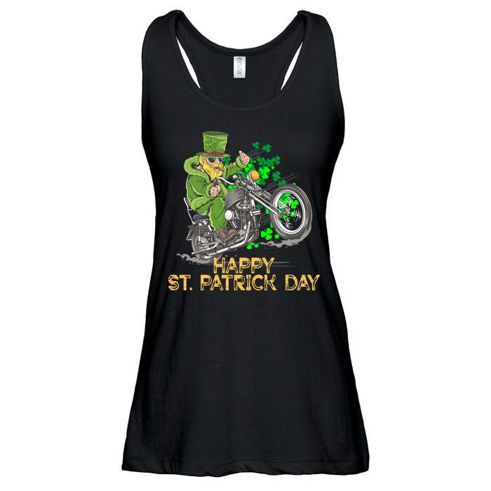 St Patrick Day Motorcycle Bike Biker Rider Plus Size Ladies Essential Flowy Tank