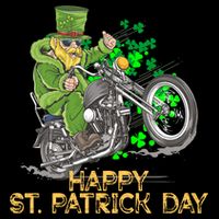 St Patrick Day Motorcycle Bike Biker Rider Plus Size Flatbill Hat