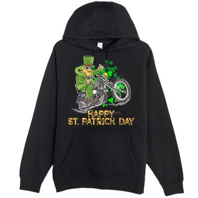 St Patrick Day Motorcycle Bike Biker Rider Plus Size Premium Pullover Hoodie