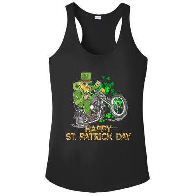 St Patrick Day Motorcycle Bike Biker Rider Plus Size Ladies PosiCharge Competitor Racerback Tank