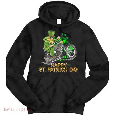 St Patrick Day Motorcycle Bike Biker Rider Plus Size Tie Dye Hoodie