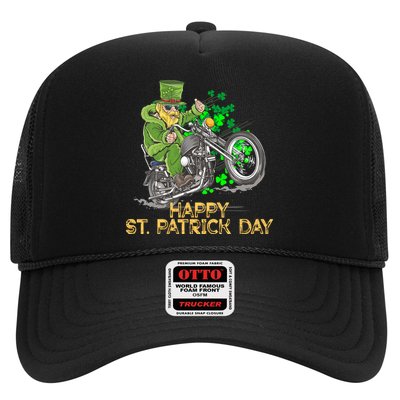 St Patrick Day Motorcycle Bike Biker Rider Plus Size Trucker Hat