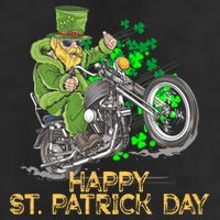St Patrick Day Motorcycle Bike Biker Rider Plus Size Hat