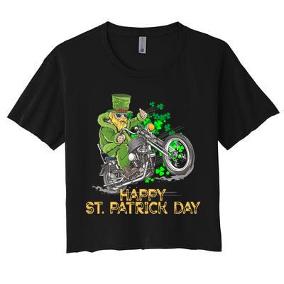 St Patrick Day Motorcycle Bike Biker Rider Plus Size Crop Top