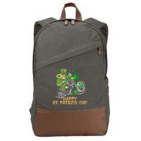 St Patrick Day Motorcycle Bike Biker Rider Plus Size Cotton Canvas Backpack
