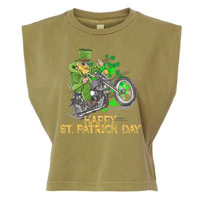 St Patrick Day Motorcycle Bike Biker Rider Plus Size Garment-Dyed Women's Muscle Tee