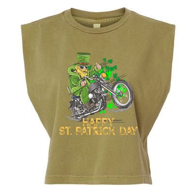 St Patrick Day Motorcycle Bike Biker Rider Plus Size Garment-Dyed Women's Muscle Tee