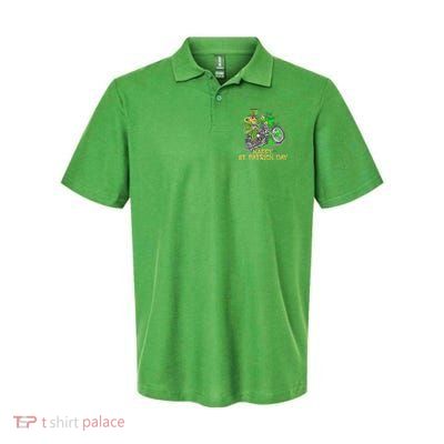 St Patrick Day Motorcycle Bike Biker Rider Plus Size Polo
