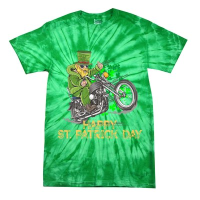 St Patrick Day Motorcycle Bike Biker Rider Plus Size Tie-Dye T-Shirt