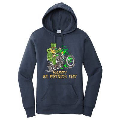 St Patrick Day Motorcycle Bike Biker Rider Plus Size Women's Pullover Hoodie