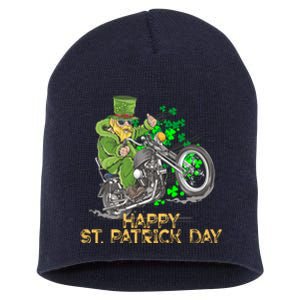 St Patrick Day Motorcycle Bike Biker Rider Plus Size Short Acrylic Beanie