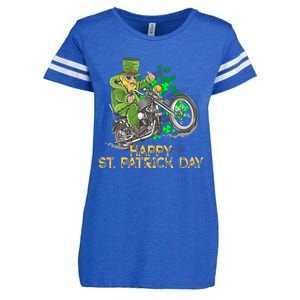 St Patrick Day Motorcycle Bike Biker Rider Plus Size Enza Ladies Jersey Football T-Shirt