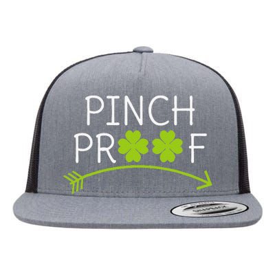 Saint Patrick's Day Pinch Proof Paddy's Day March 17 Design Love Happy Flat Bill Trucker Hat