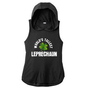 St Patrick's Day World's Tallest Leprechaun Cute Gift Ladies PosiCharge Tri-Blend Wicking Draft Hoodie Tank