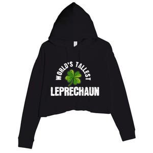 St Patrick's Day World's Tallest Leprechaun Cute Gift Crop Fleece Hoodie