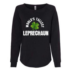 St Patrick's Day World's Tallest Leprechaun Cute Gift Womens California Wash Sweatshirt