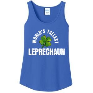 St Patrick's Day World's Tallest Leprechaun Cute Gift Ladies Essential Tank