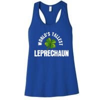 St Patrick's Day World's Tallest Leprechaun Cute Gift Women's Racerback Tank