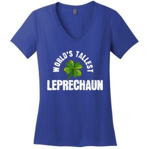 St Patrick's Day World's Tallest Leprechaun Cute Gift Women's V-Neck T-Shirt