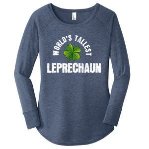 St Patrick's Day World's Tallest Leprechaun Cute Gift Women's Perfect Tri Tunic Long Sleeve Shirt