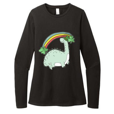 Saint Patrick's Day Irish Shenanigan Dinosaur Lover Dino Gift Womens CVC Long Sleeve Shirt