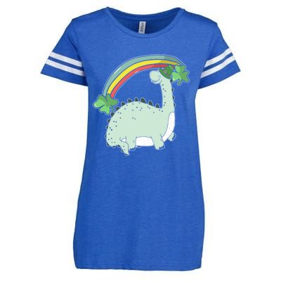 Saint Patrick's Day Irish Shenanigan Dinosaur Lover Dino Gift Enza Ladies Jersey Football T-Shirt