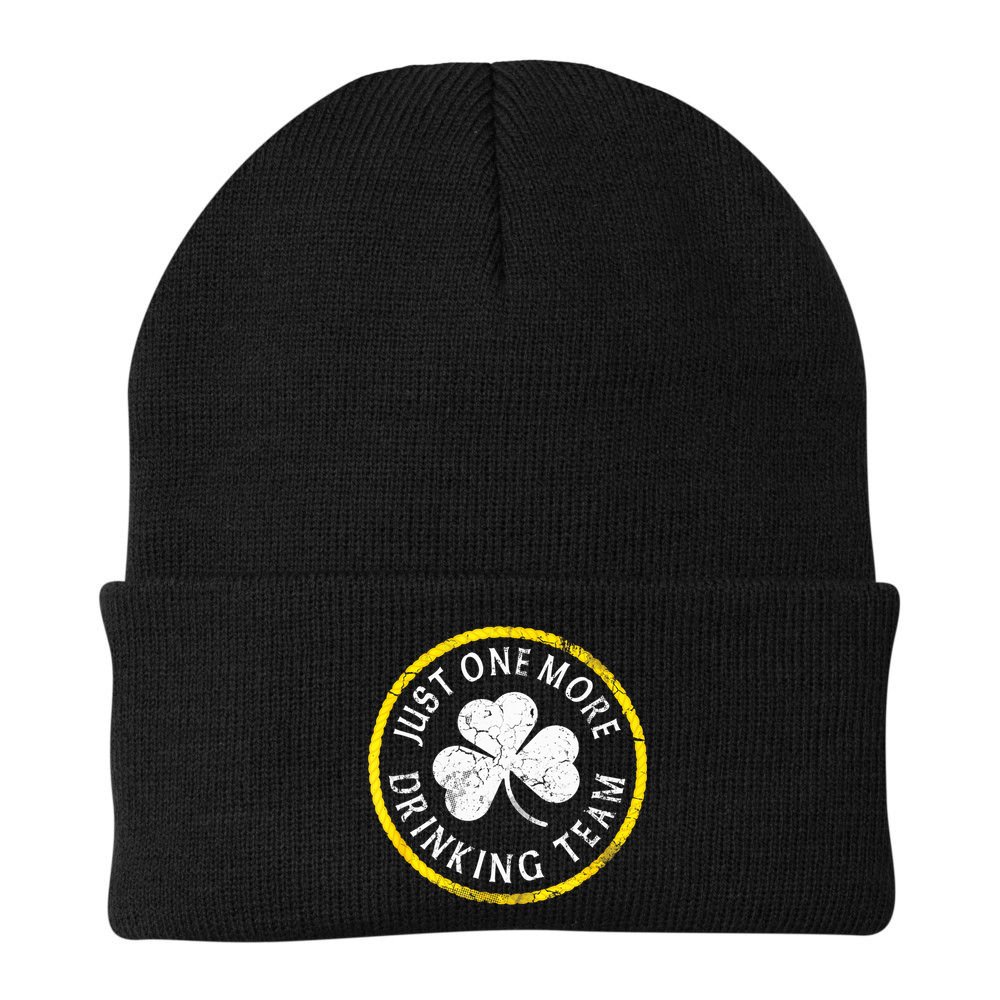 St Patricks Day Just One More Drinking Team Irish Shamrock Gift Beanie