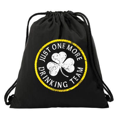 St Patricks Day Just One More Drinking Team Irish Shamrock Gift Drawstring Bag